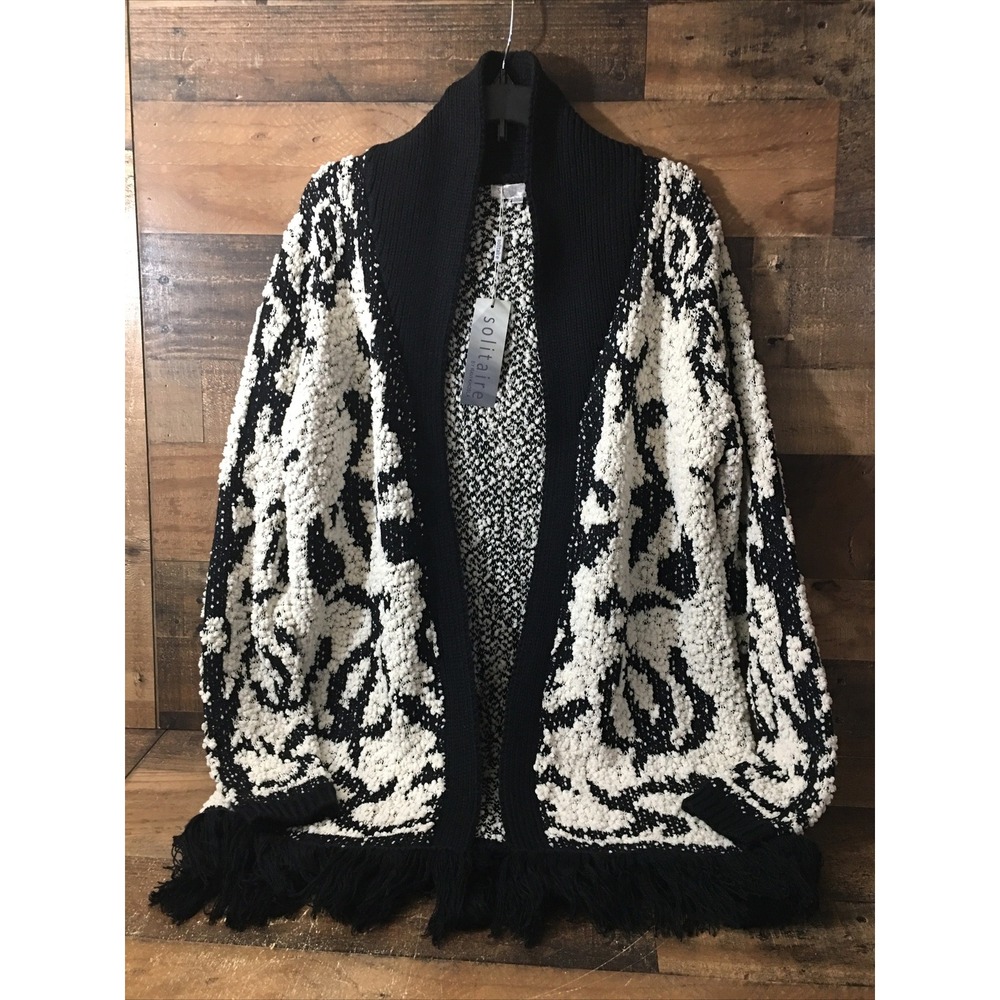 Women Oversized Cardigan Medium SOLITAIRE Ravi Khosla Duster Boho Cozy Luxe Warm